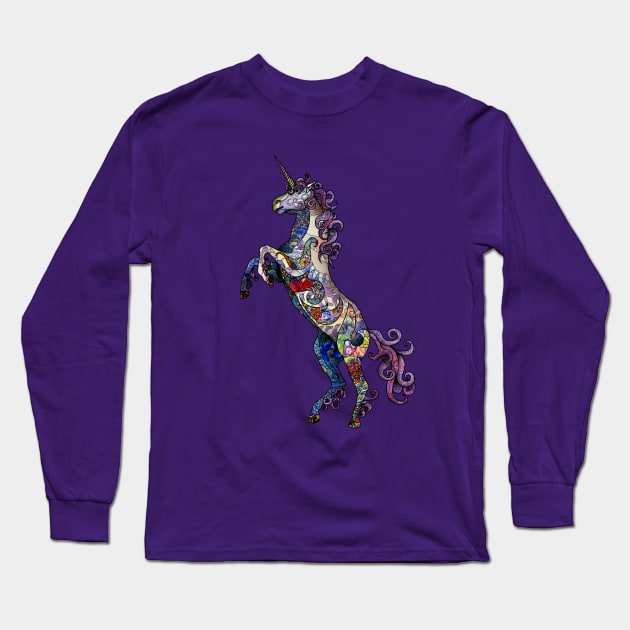 Wild Unicorn Long Sleeve T-Shirt by Zodiart